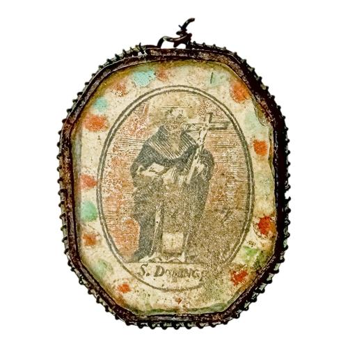 MEDALLÓN DEVOCIONAL DE HIERRO FORJADO DEL SIGLO XVIII