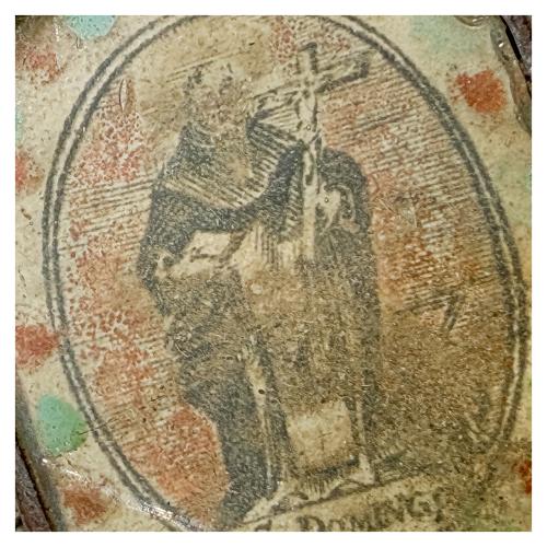 MEDALLÓN DEVOCIONAL DE HIERRO FORJADO DEL SIGLO XVIII