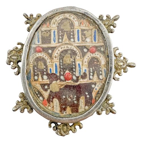 RELICARIO DE PLATA DEL SIGLO XVIII