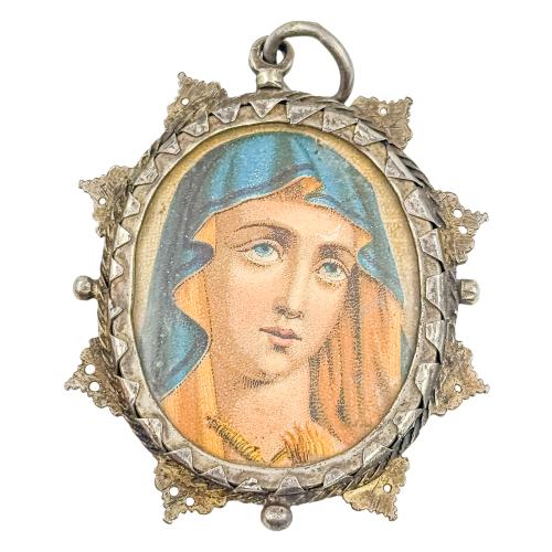 MEDALLÓN DE PLATA DEL SIGLO XVIII