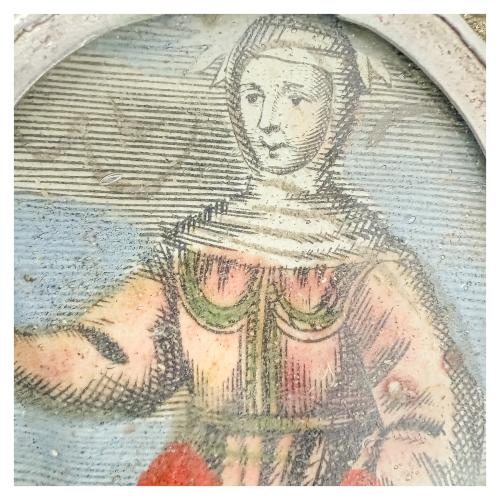 RELICARIO DE PLATA DEL SIGLO XVIII