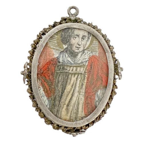 RELICARIO DE PLATA DEL SIGLO XVIII