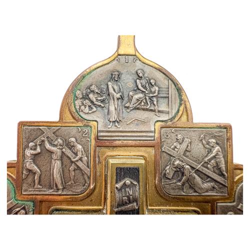 CRUCIFIJO VIACRUCIS ITALIANO DEL ÚLTIMO TERCIO DE S. XX