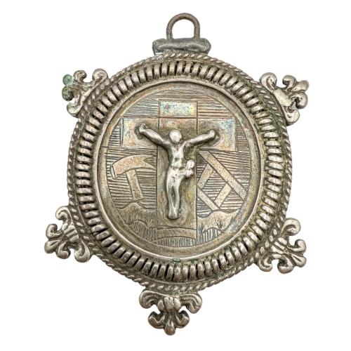 MEDALLÓN PATENA DE PLATA ESPAÑOLA DEL SIGLO XVII