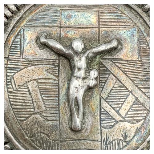 MEDALLÓN PATENA DE PLATA ESPAÑOLA DEL SIGLO XVII
