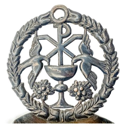 BENDITERA DE PLATA DE MEDIADOS DE SIGLO XX