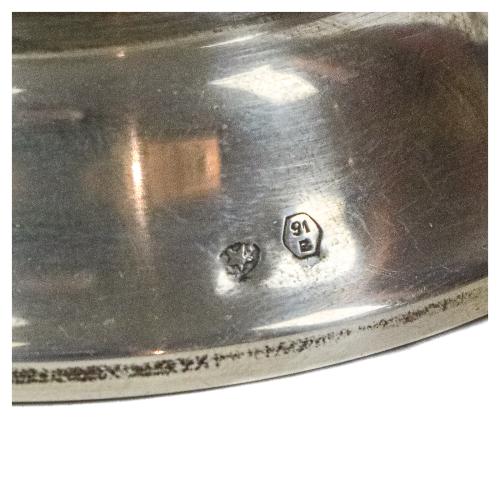 JUEGO DE FUMADOR DE PLATA Y ESMALTE