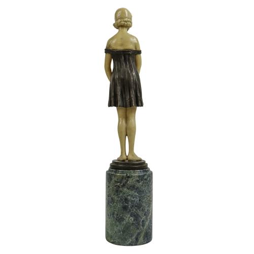 FIGURA DE ESTILO ART DECÓ FRANCÉS DEL ÚLTIMO CUARTO DEL S.XX