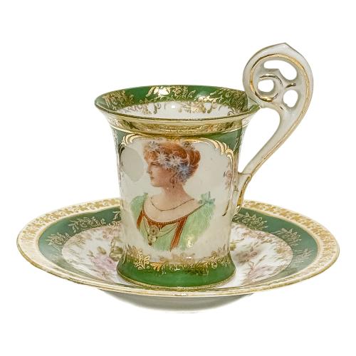 COLECCIÓN DE TAZAS EN PORCELANA DE LA PRIMERA MITAD DE S. XX