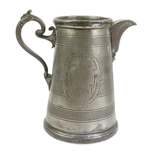JARRA DE ESTAÑO DE FINALES DE SIGLO XIX