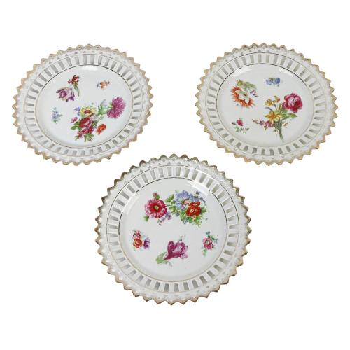 SERVICIO DE POSTRE EN PORCELANA DEL PRIMER TERCIO S. XX