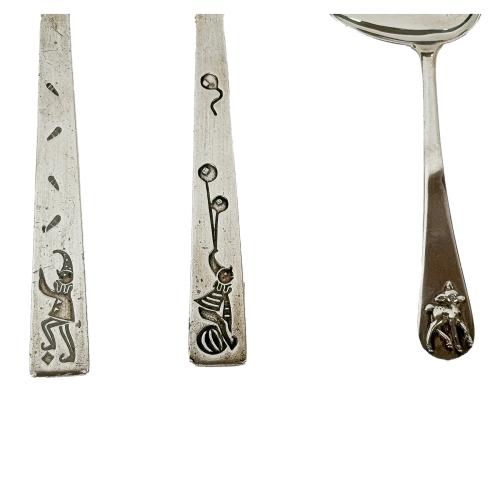 LOTE VARIADO EN PLATA DE MEDIADOS DEL S.XX.