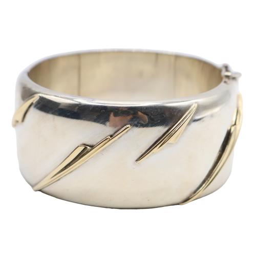 PULSERA ESCLAVA DE PLATA Y ORO