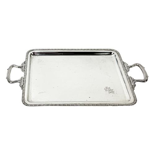 BANDEJA DE PLATA DE LA PRIMERA MITAD DE SIGLO XX