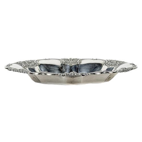 CENTRO DE MESA PLATA DE MEDIADOS DE SIGLO XX
