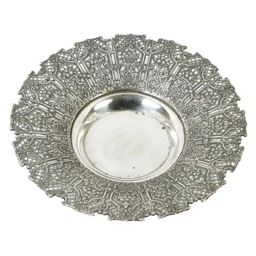 PLATO DE PLATA DE MEDIADOS DE SIGLO XX