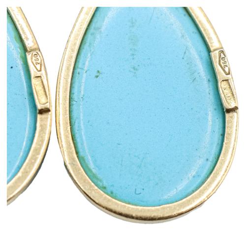 PENDIENTES LARGOS CON TURQUENITA