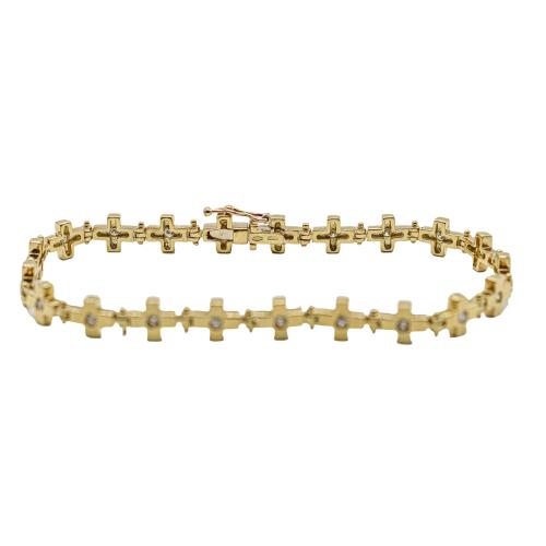 PULSERA CON BRILLANTES, AÑOS 90