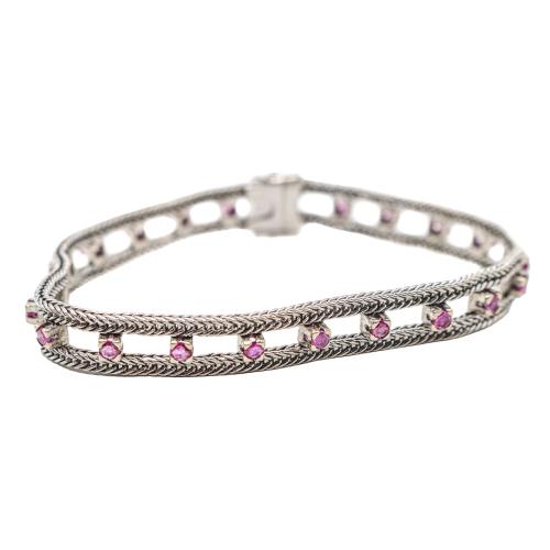 PULSERA CON RUBÍES DE LOS AÑOS 70