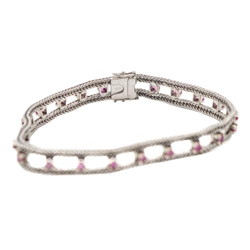 PULSERA CON RUBÍES DE LOS AÑOS 70