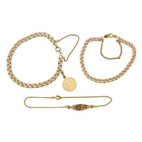 TRES PULSERAS DE MEDIADOS DEL S.XX