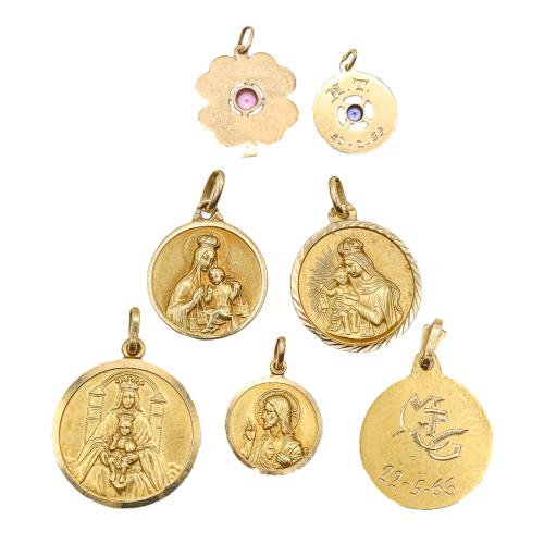 COLECCIÓN DE MEDALLAS DEVOCIONALES DE MEDIADOS S.XX