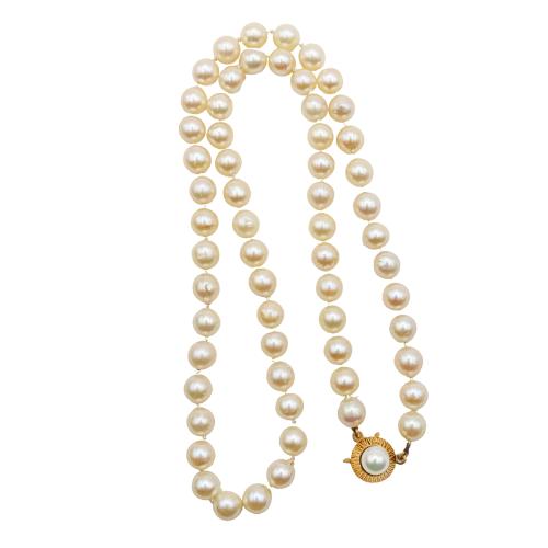 COLLAR PERLAS CIERRE ORO