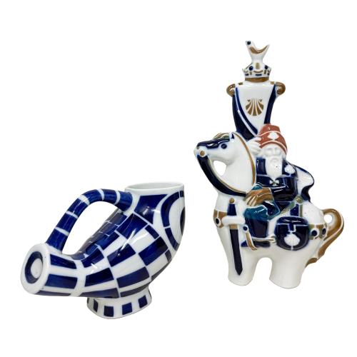 JARRA Y FIGURA DE PORCELANA DE SARGADELOS