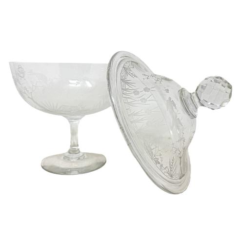 TARRO EN CRISTAL DE MEDIADOS DEL S.XX