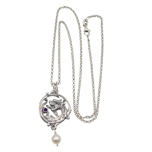 COLGANTE DE ESTILO MODERNISTA CON AMATISTA
