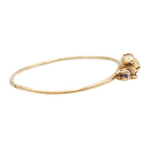 ANILLO CON ROSA Y ZAFIROS