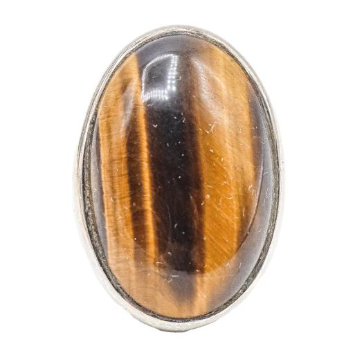 ANILLO DE PLATA CON OJO DE TIGRE