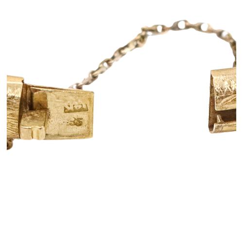 PULSERA ESCLAVA CON OJO DE TIGRE, AÑOS 70