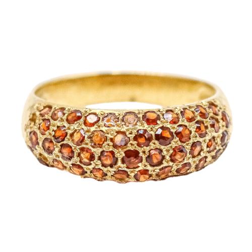 ANILLO BOMBÉ CON GRANATES