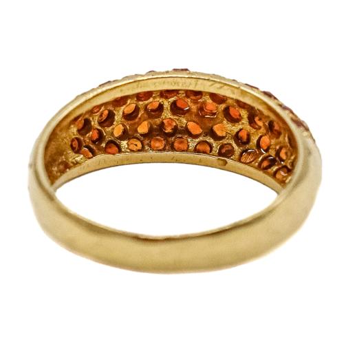 ANILLO BOMBÉ CON GRANATES