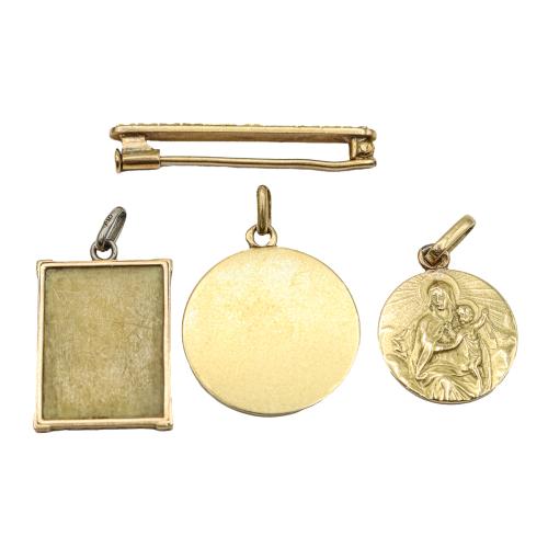 TRES MEDALLAS DEVOCIONALES DE MEDIADOS S.XX