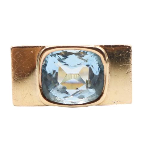 ANILLO DE DISEÑO CON AGUAMARINA