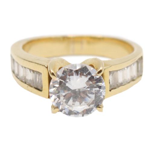 ANILLO SOLITARIO CON CIRCONITAS