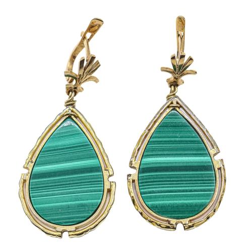 PENDIENTES CON MALAQUITA 