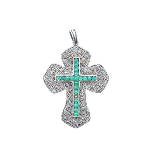 CRUZ COLGANTE CON CRISOPASAS 