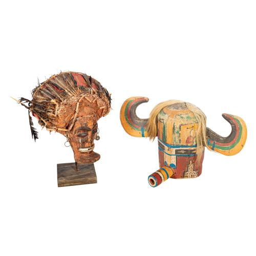 PAREJA DE MASCARAS AFRICANAS