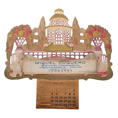 CALENDARIO DE 1937 Y PUBLICIDAD DE 1935