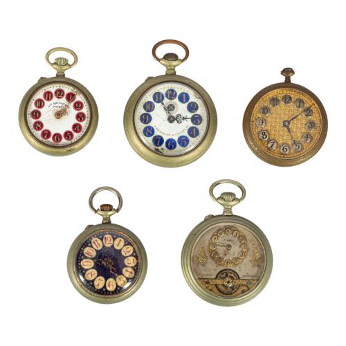 CINCO RELOJES DE BOLSILLO DEL PRIMER CUARTO DE S. XX