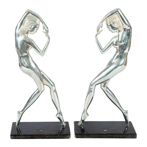 PAREJA DE FIGURAS ESTILO ART DECÓ 