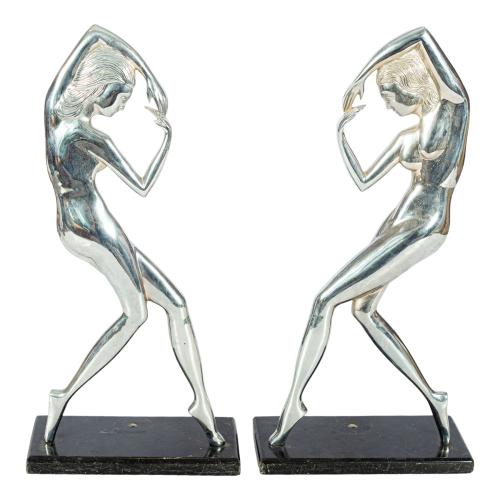 PAREJA DE FIGURAS ESTILO ART DECÓ 