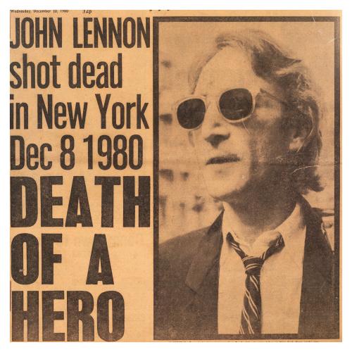 PORTADA DEL DAILY MIRROR MUERTE DE JOHN LENON