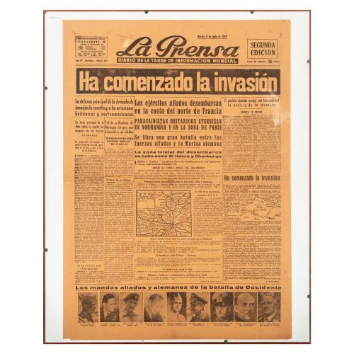 PORTADA DE LA "PRENSA" DE DESEMBRACO DE NORMANDIA