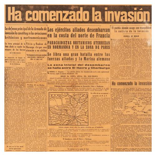 PORTADA DE LA "PRENSA" DE DESEMBRACO DE NORMANDIA