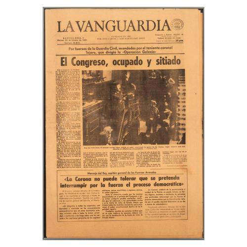 PORTADA DE LA VANGUARDIA SOBRE EL  23 F 