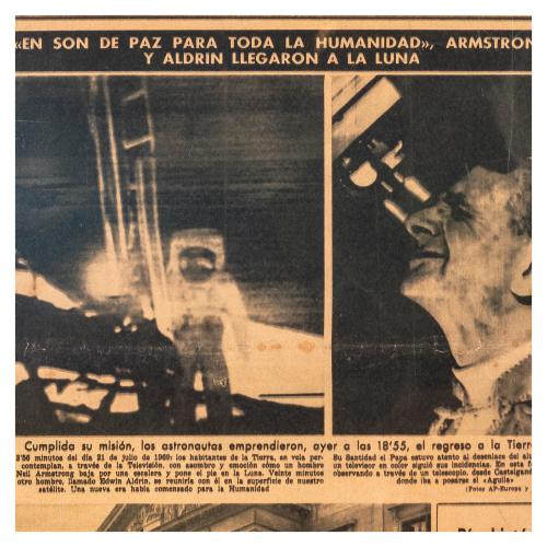 PORTADA DE LA VANGUARDIA SOBRE LA  LLEGADA A LA LUNA 